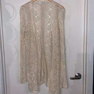 Maurice’s cream knit long cardigan sweater NWOT size 1x